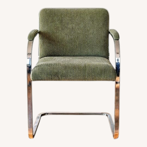 Used Chrome Knoll-Style Cantilever Dining Chairs - Set of 6 for sale on AptDeco