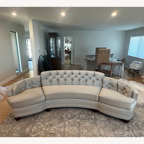 Used Vintage 70s Curved Mid-Century Sofa Refurbished for sale on AptDeco