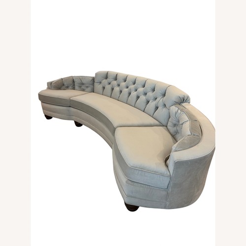 Used Vintage 70s Curved Mid-Century Sofa Refurbished for sale on AptDeco