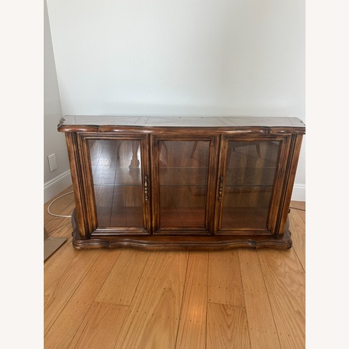 Used Vintage 70s Lighted Display Cabinet/Sideboard for sale on AptDeco
