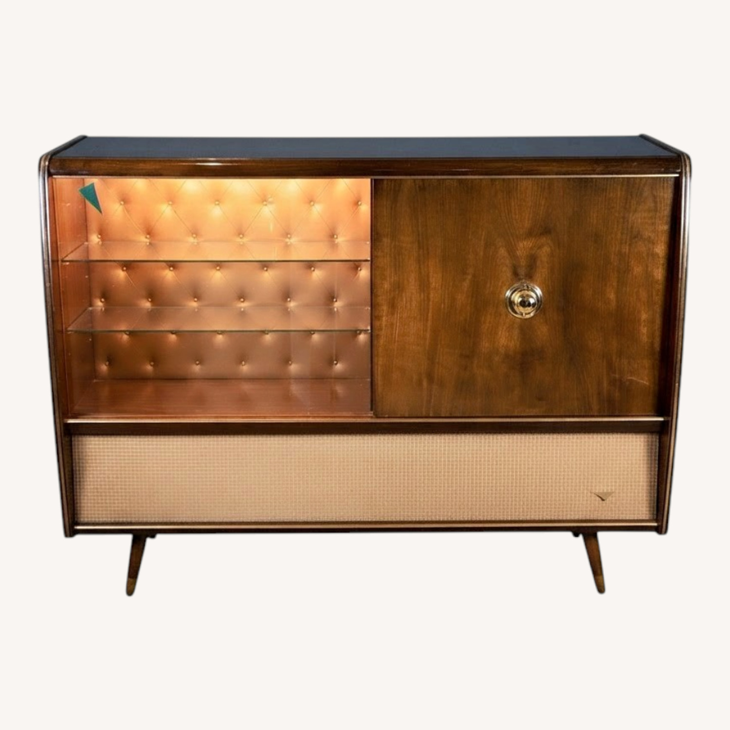 Vintage/Antique Dark Brown Wood Bar Cart - image-0