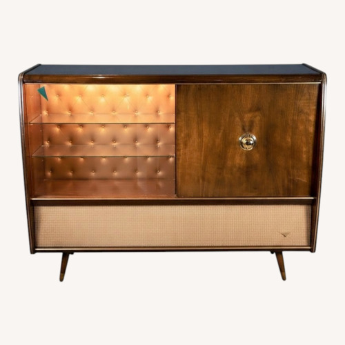Used Vintage/Antique Dark Brown Wood Bar Cart  for sale on AptDeco