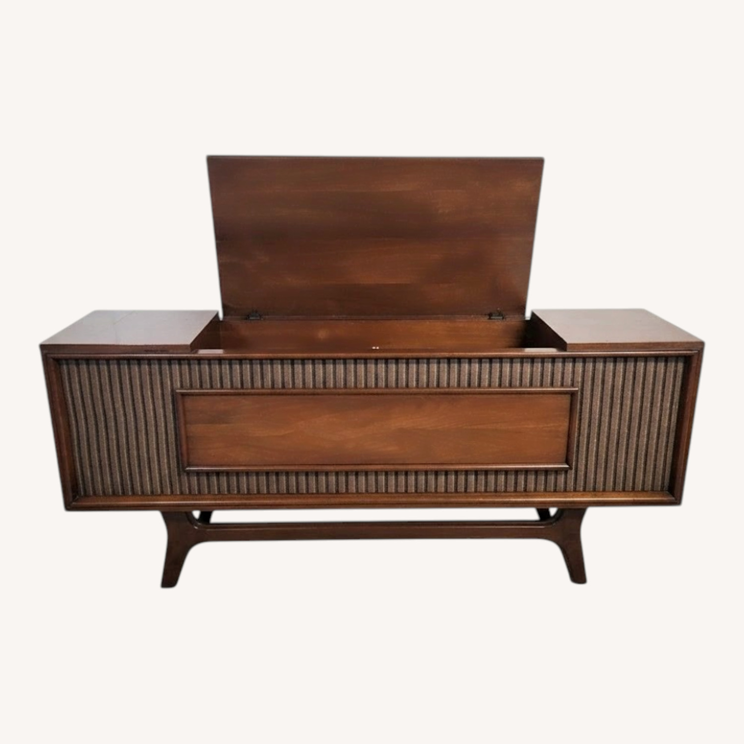 Vintage/Antique Dark Brown Media Storage - image-0