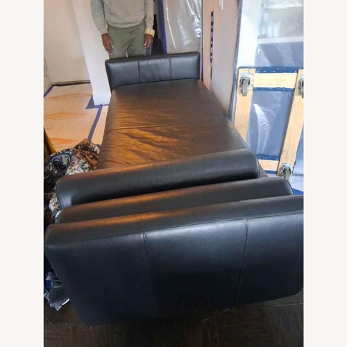 Used Room & Board Black Leather Chaise Lounge for sale on AptDeco
