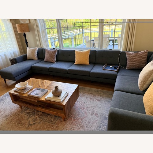 Used Burrow Dark Gray Fabric 3+ Piece Sectional for sale on AptDeco