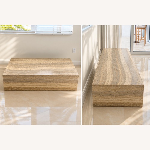 Used Travertine Coffee Table for sale on AptDeco