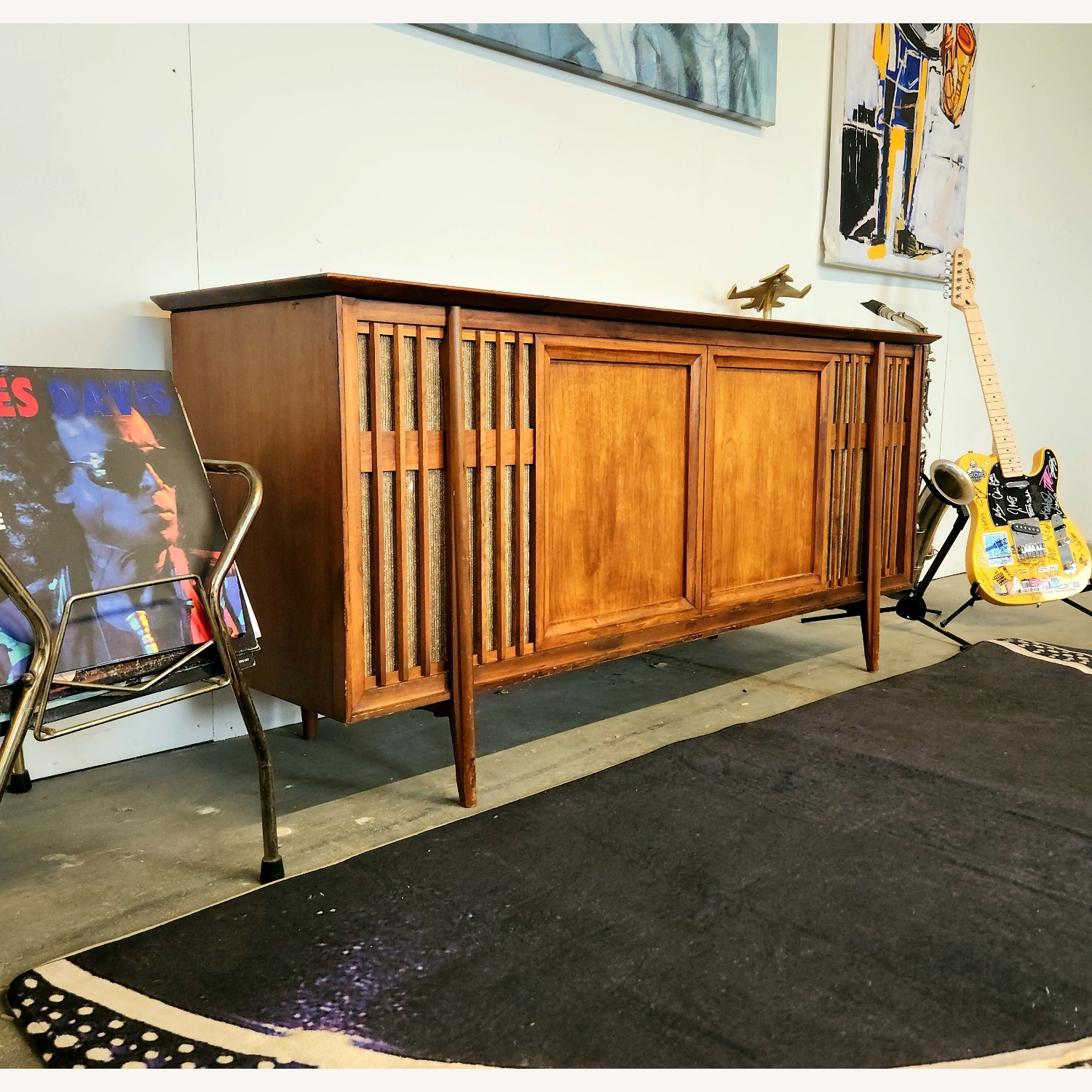 Vintage/Antique Light Brown Wood Sideboard - image-6