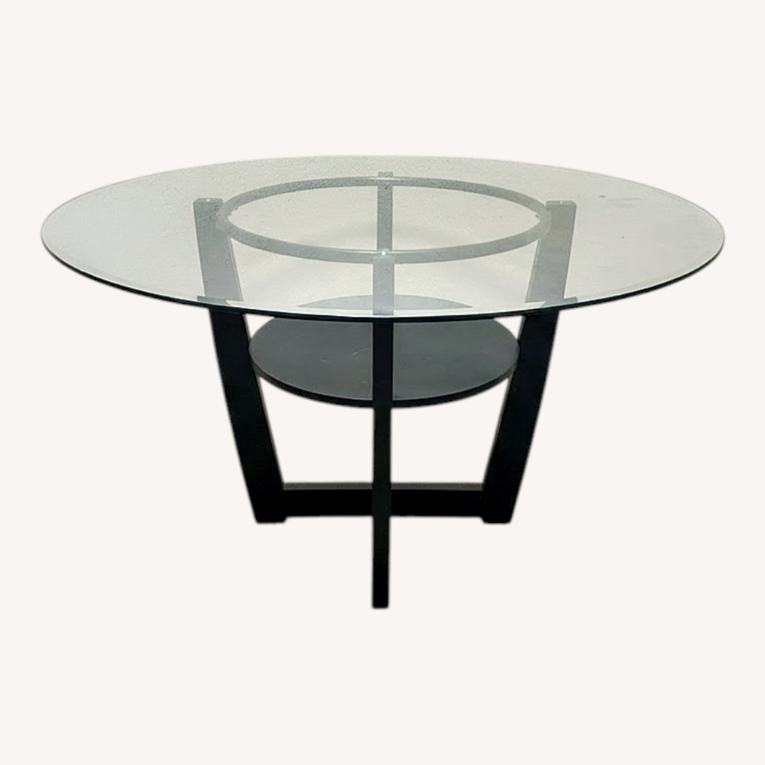Black Glass Dining Table - image-0