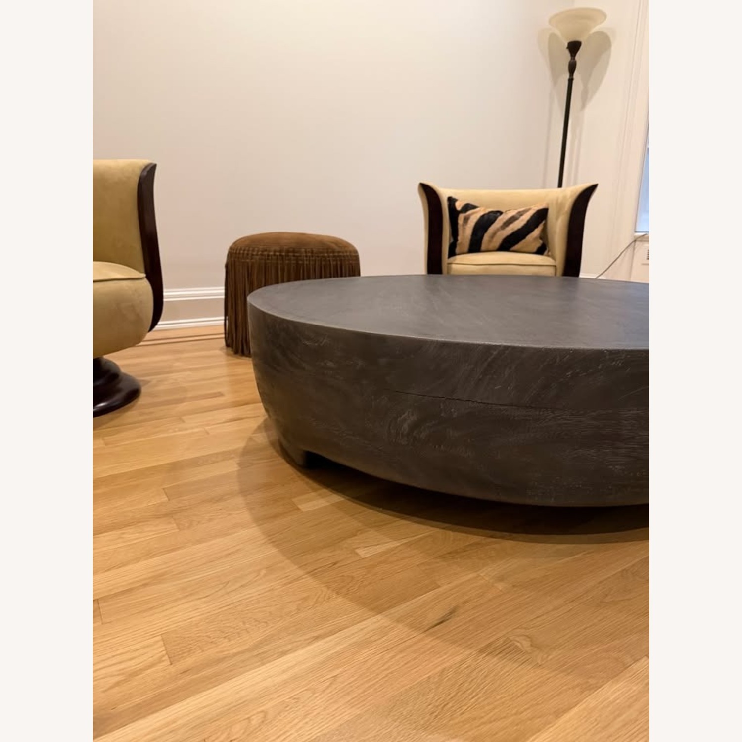 Restoration Hardware Dark Gray Wood Coffee Table - image-6