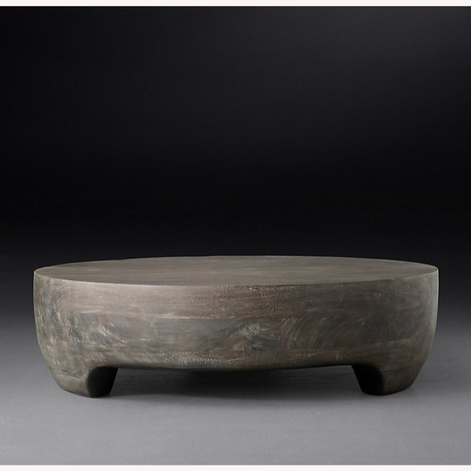 Restoration Hardware Dark Gray Wood Coffee Table - image-1