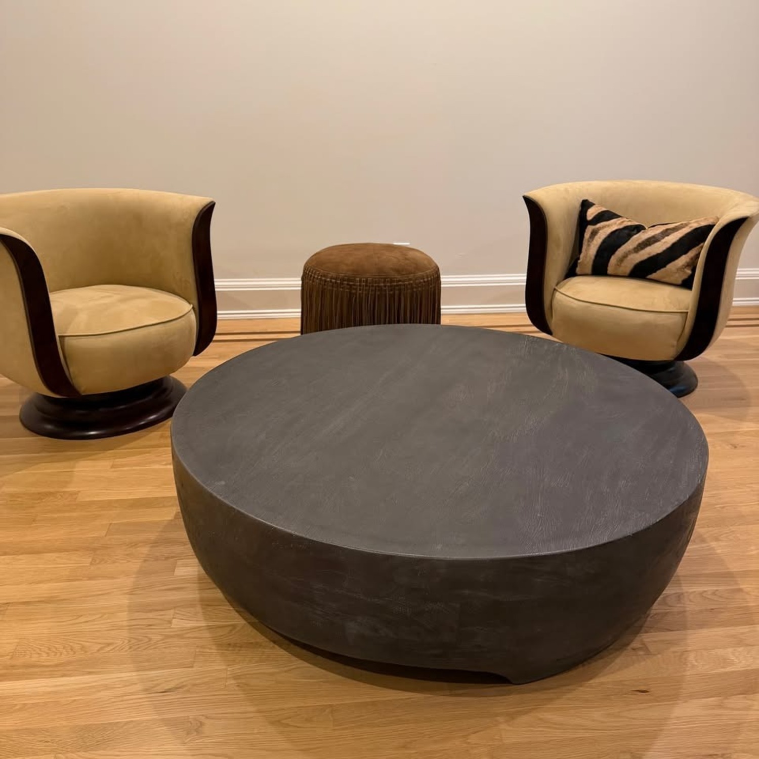 Restoration Hardware Dark Gray Wood Coffee Table - image-2