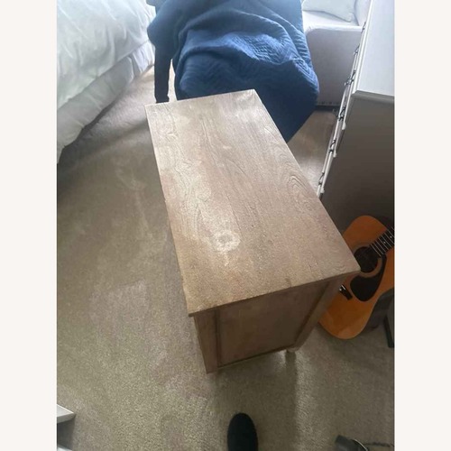 Used Pottery Barn Light Brown Wood Nightstand for sale on AptDeco
