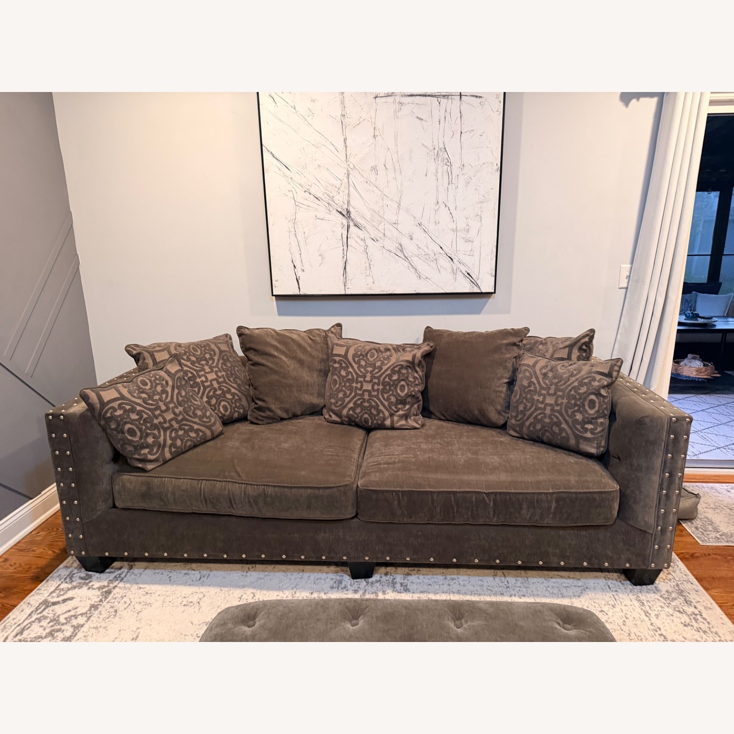 Raymour & Flanigan Dark Gray 3+ Seater Sofa - image-3