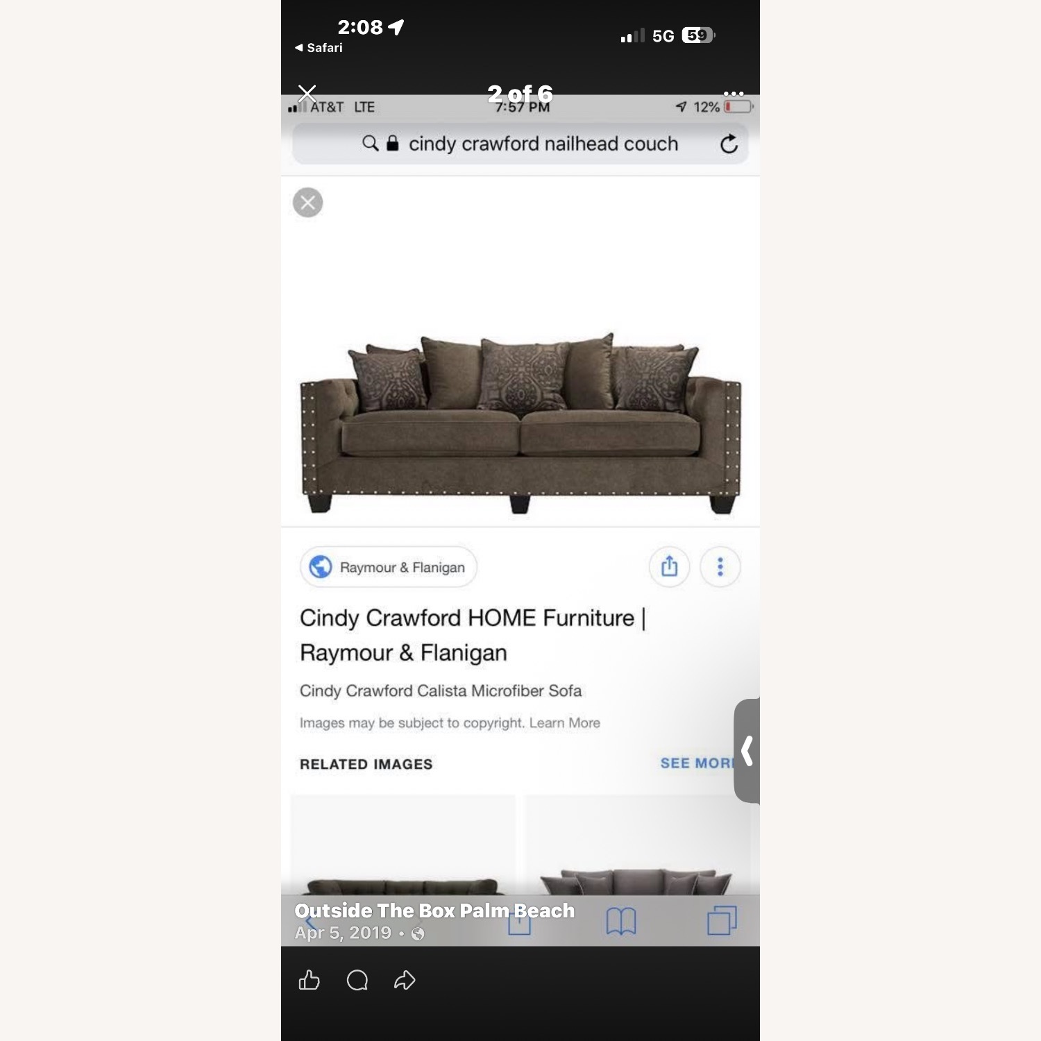 Raymour & Flanigan Dark Gray 3+ Seater Sofa - image-4