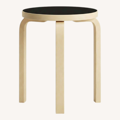 Used Artek USA Black Wood Stool for sale on AptDeco
