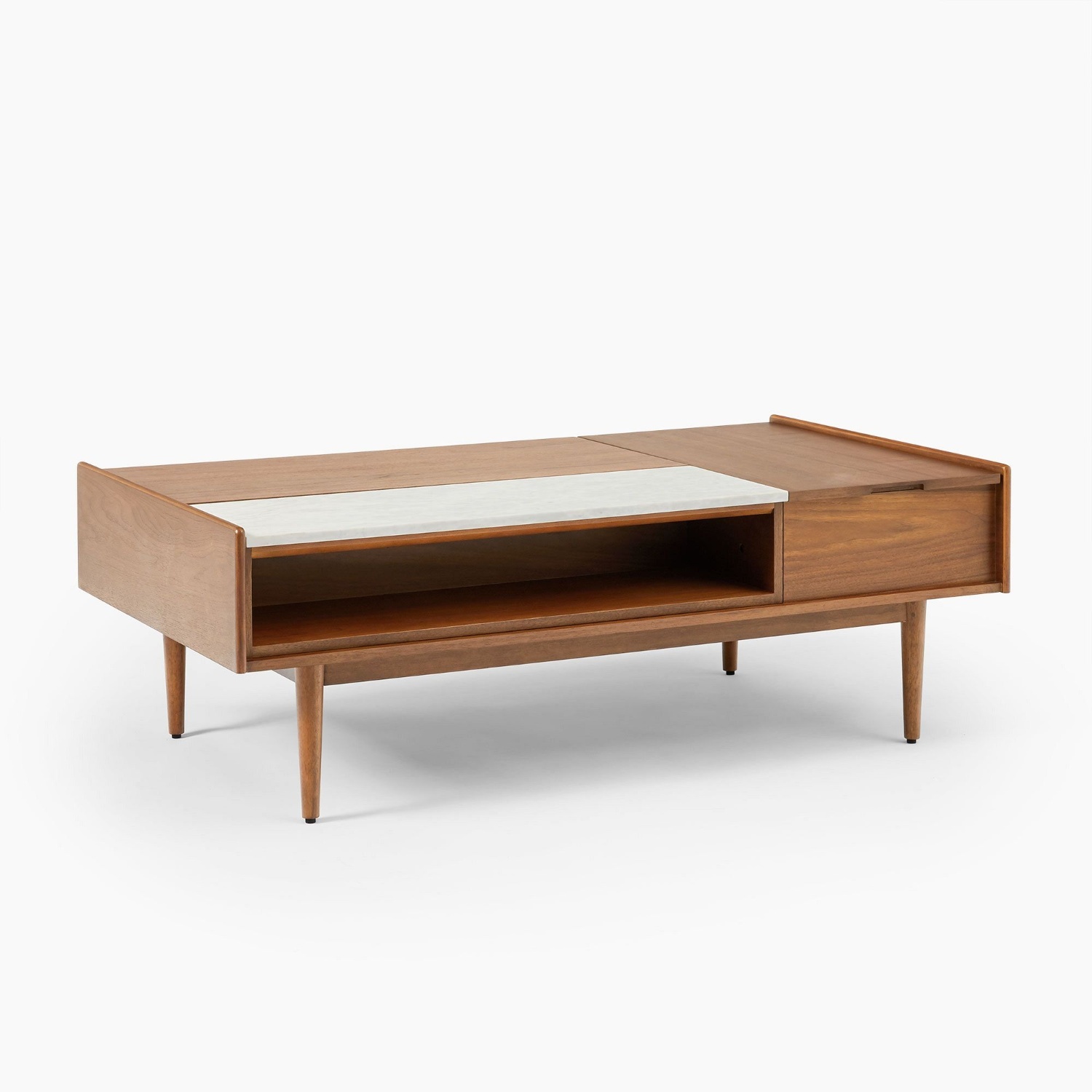 West Elm Mid-Century Marble Double Pop-Up Coffee Table (51") - image-15