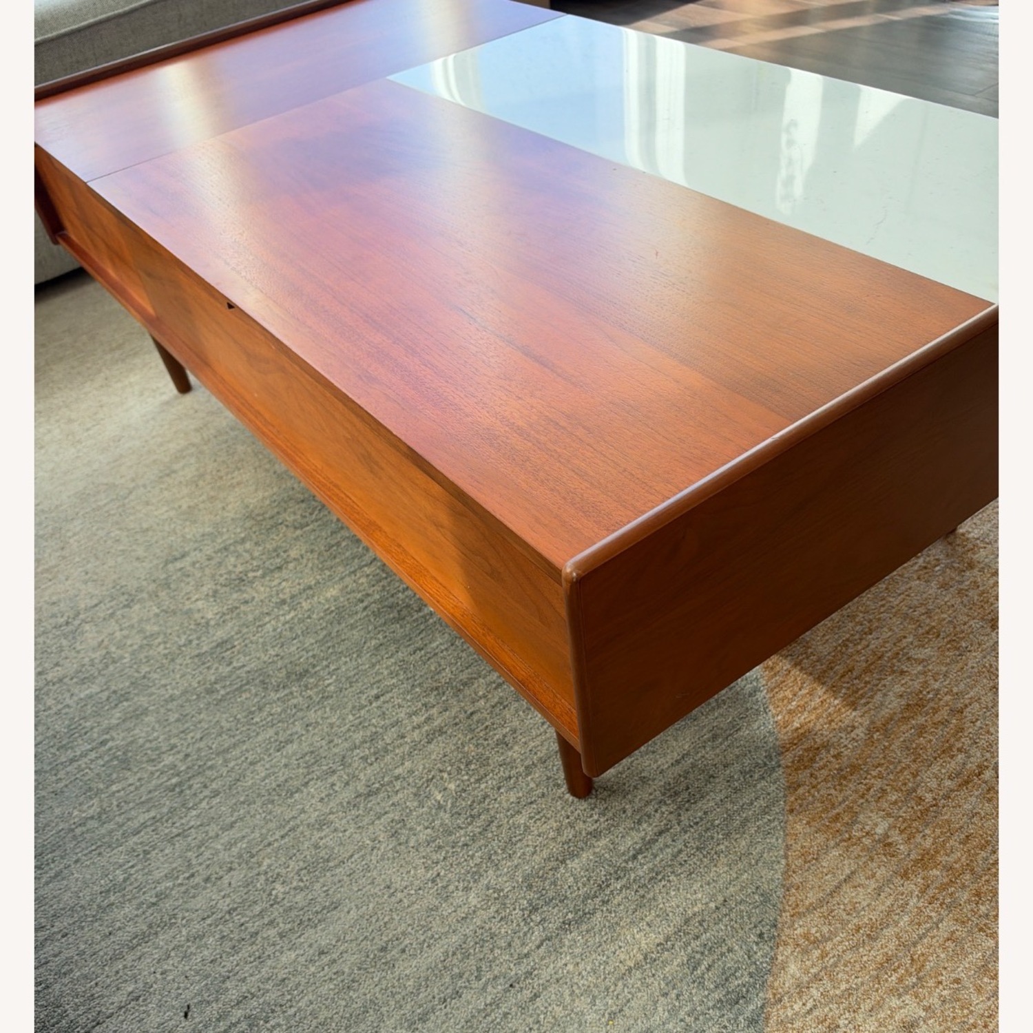 West Elm Mid-Century Marble Double Pop-Up Coffee Table (51