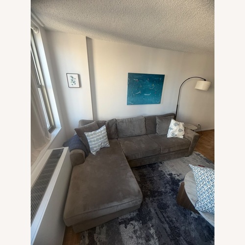 Used Raymour & Flanigan Dark Gray Fabric Sleeper Sofa for sale on AptDeco