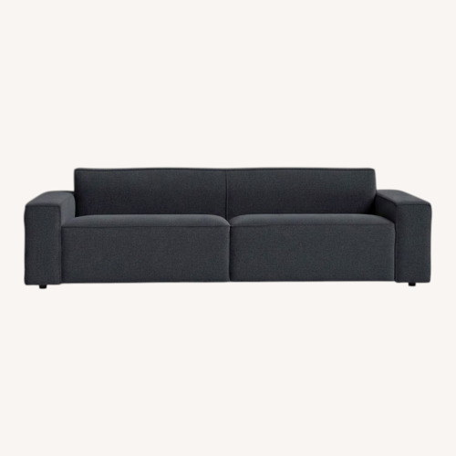 Used AllModern Black Velvet 3+ Seater Sofa for sale on AptDeco