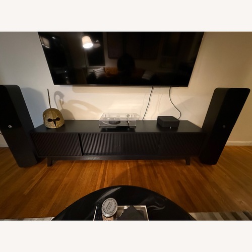 Used AllModern Burton 79” Acacia TV Stand for sale on AptDeco