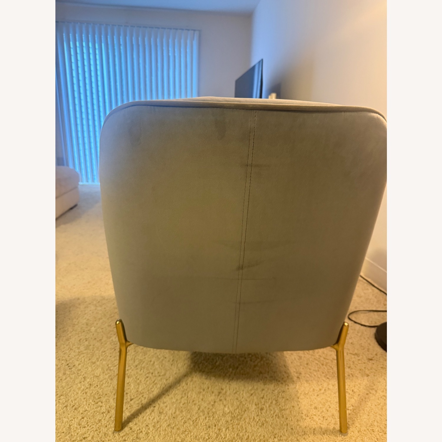 Wayfair Wide Grey Chair with Armrest - image-2