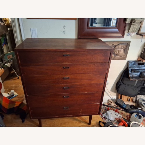 Used Vintage/Antique Dark Brown Wood Dresser for sale on AptDeco