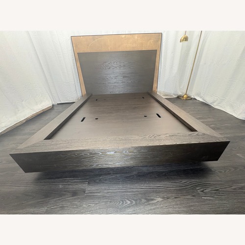 Used Restoration Hardware Machinto Panel Bed Queen Brown Oak for sale on AptDeco