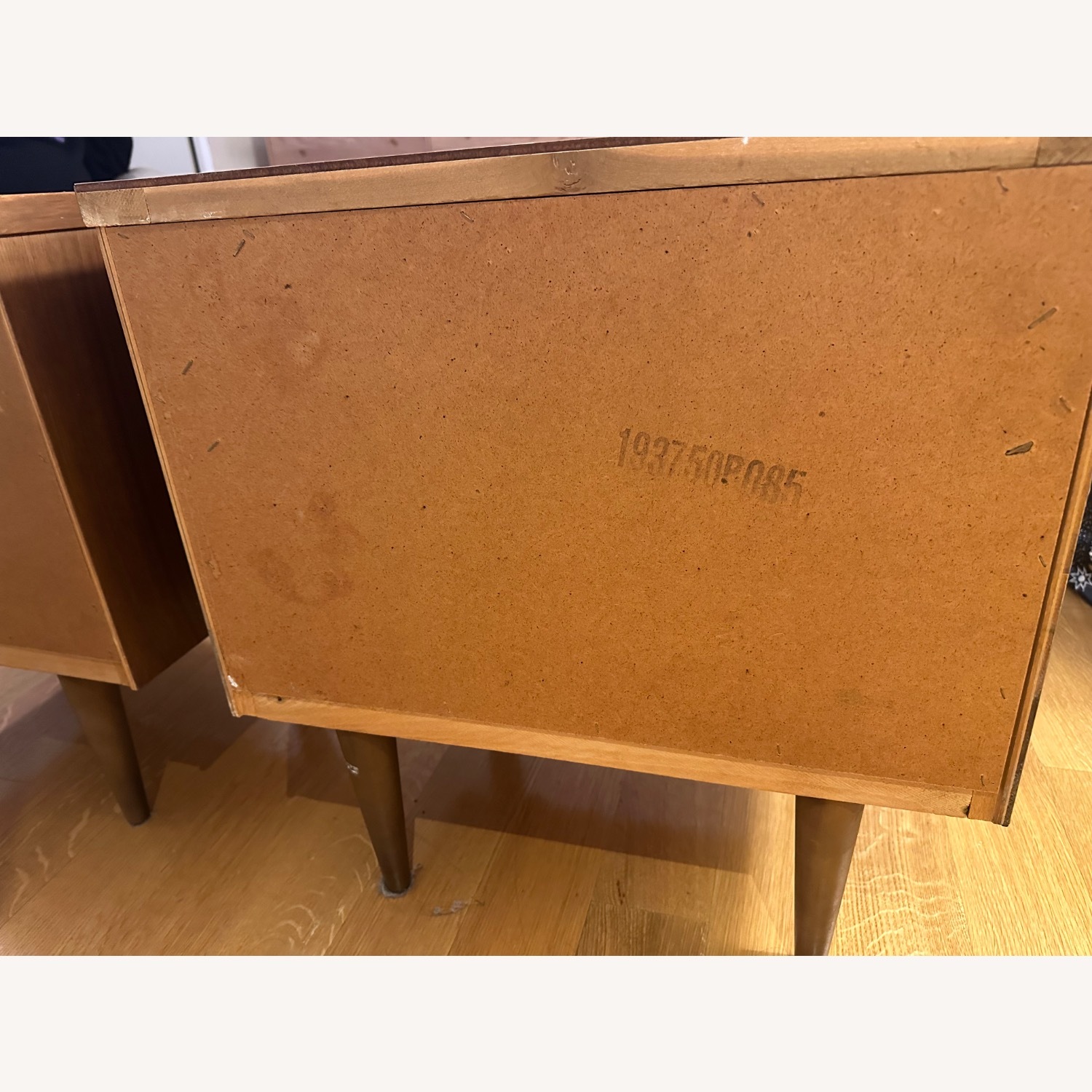 Midcentury Dark Brown Wood Nightstands - image-11