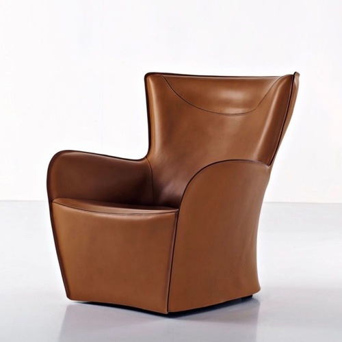 Used Molteni & C Mandrague Modern Leather Swivel Chair for sale on AptDeco