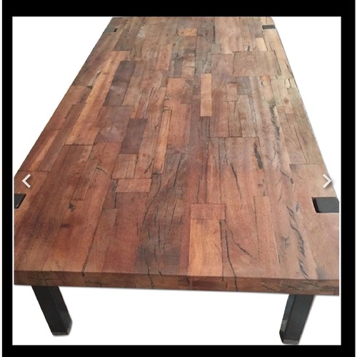 Used CB2 Darjeeling Natural Wood Dining Table for sale on AptDeco