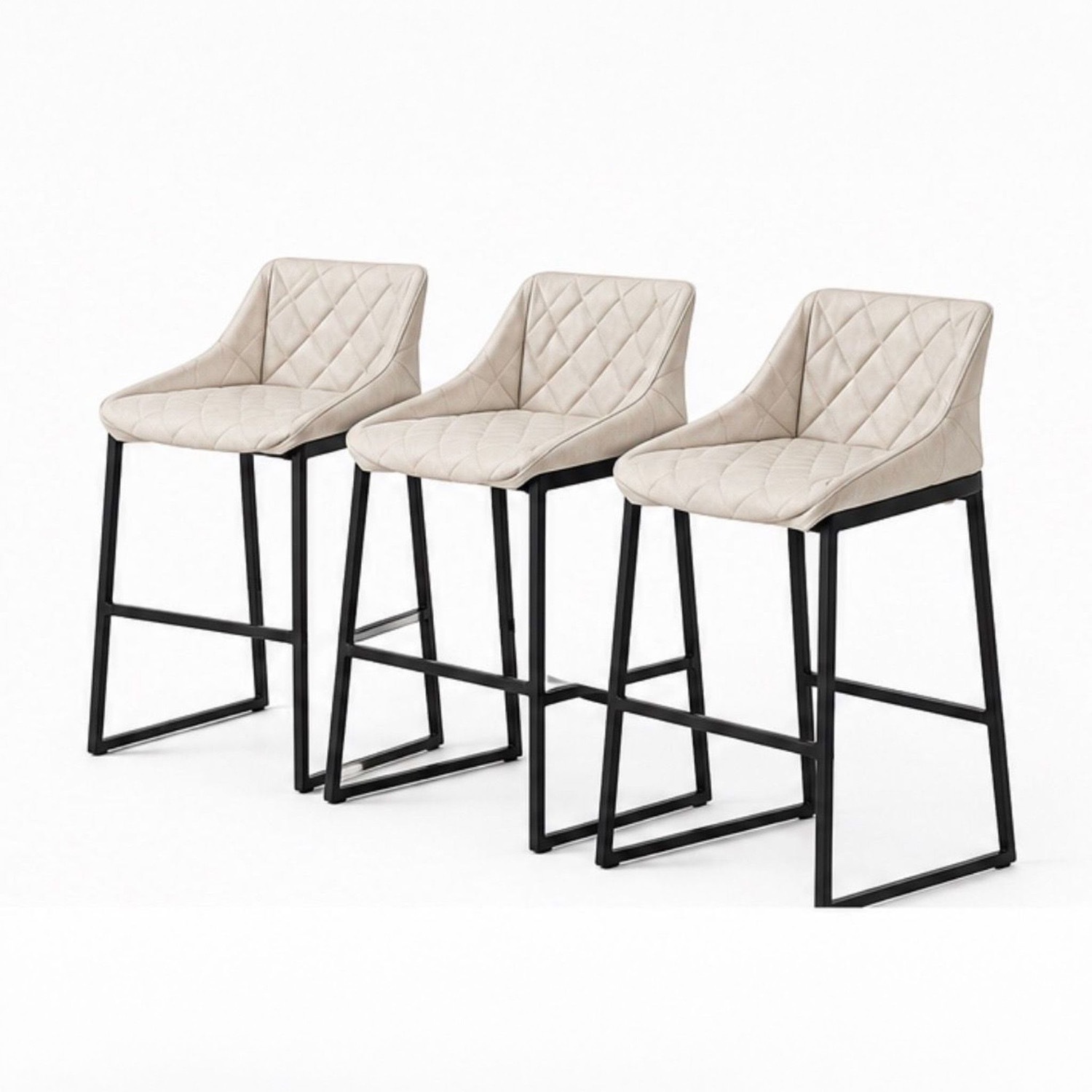 Set of Three Piet Boon Kekke Counter Stools - image-1