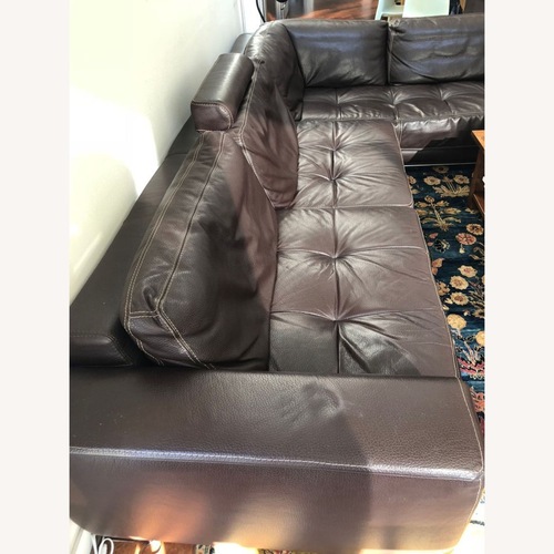 Used Cierre Imbottiti Brown Leather Sectional Sofa for sale on AptDeco