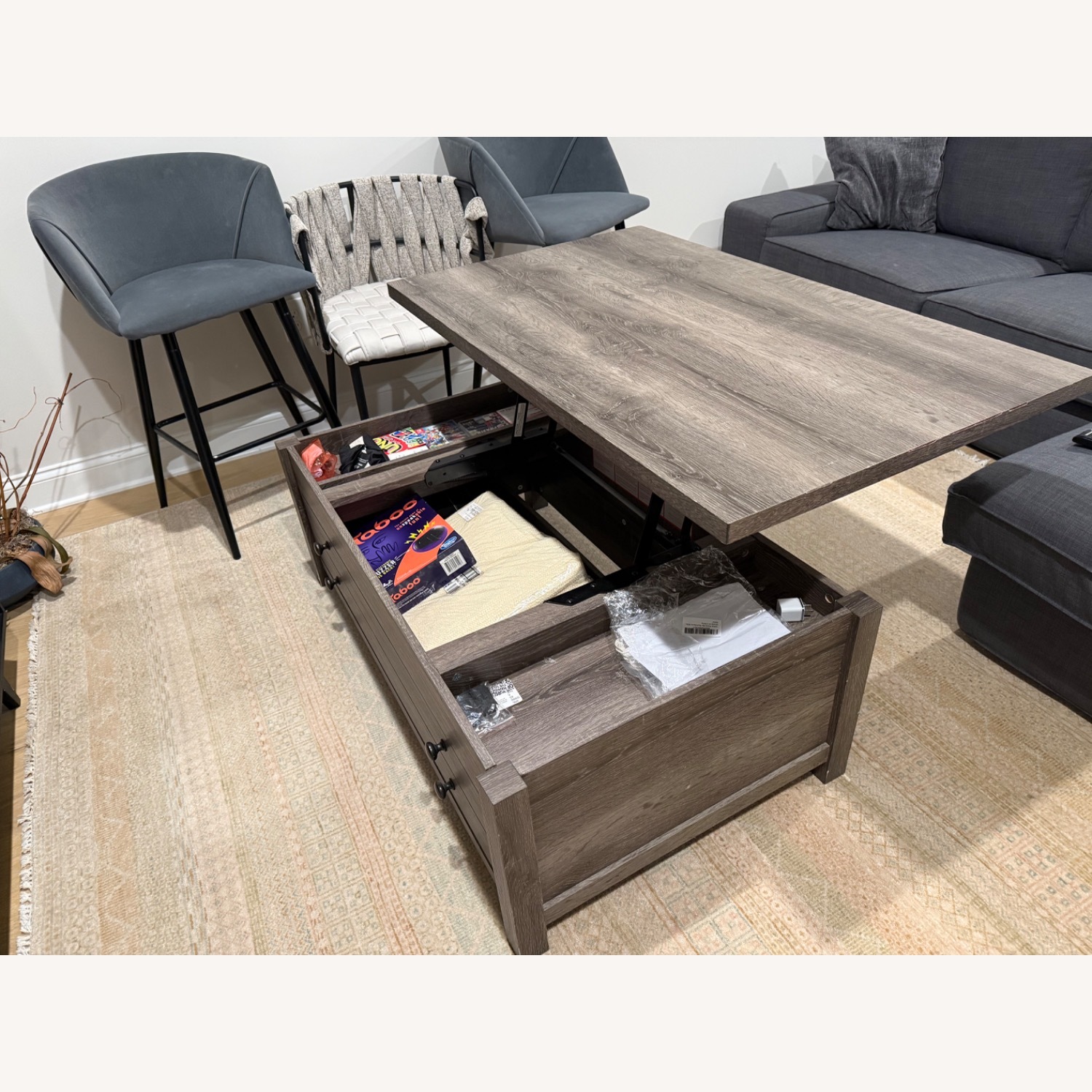 Light Brown Coffee Table - image-2