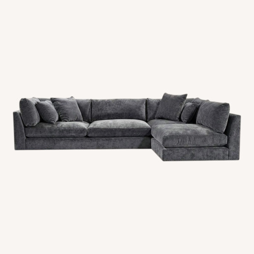 Used ABC Carpet and Home Gray 2 Piece Sectional for sale on AptDeco