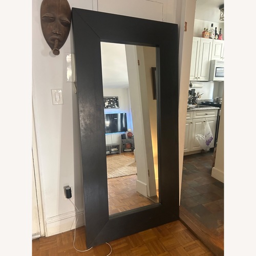 Used IKEA Mongstad Black Wood Floor Mirror for sale on AptDeco