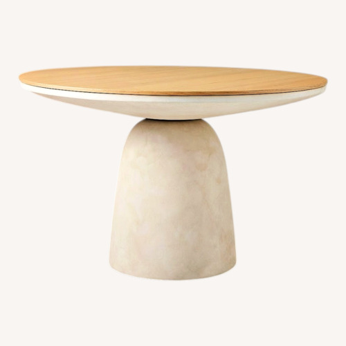 Used West Elm Natural Concrete Dining Table for sale on AptDeco