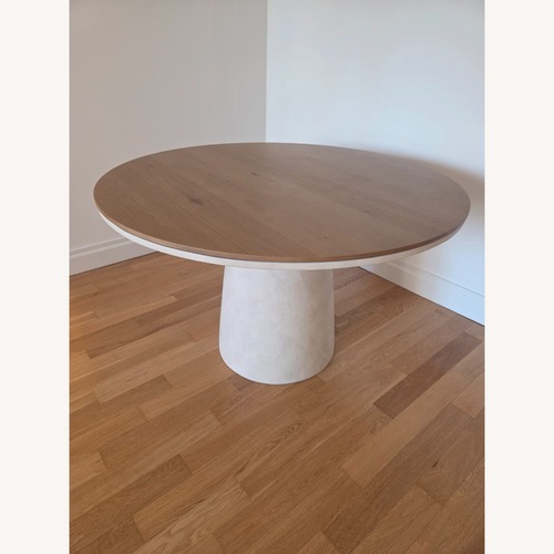 Used West Elm Natural Concrete Dining Table for sale on AptDeco