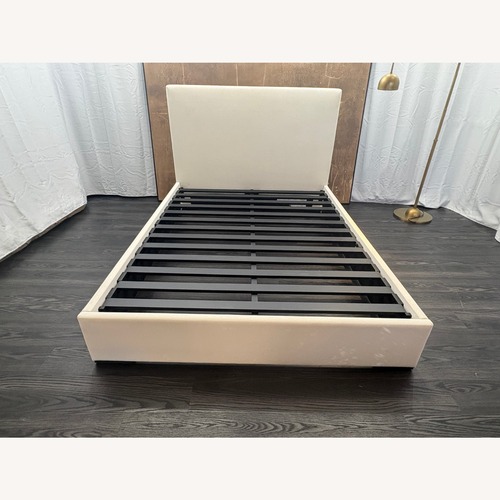 Used Restoration Hardware Lawson Fabric Panel Bed Queen Natural for sale on AptDeco