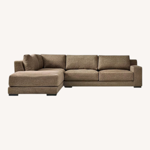 Used West Elm Dark Brown Fabric 3+ Piece Sectional for sale on AptDeco