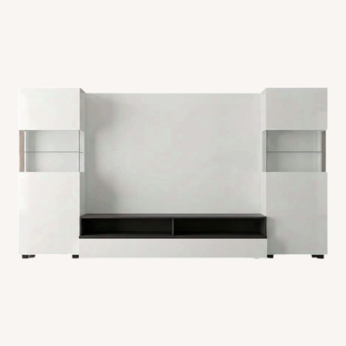 Used White Wood Wall Unit for sale on AptDeco
