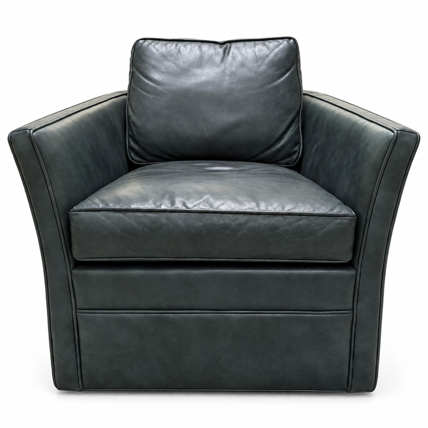 Bradington Young Dark Blue Leather Armchair - image-2