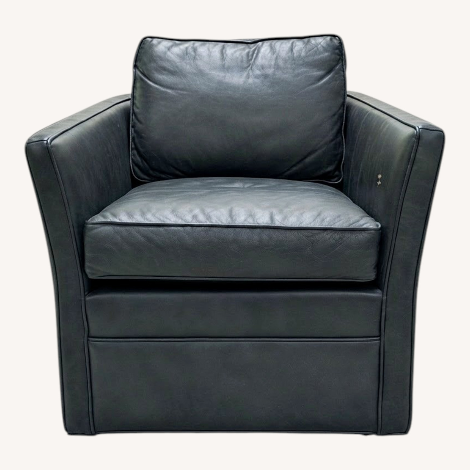 Bradington Young Dark Blue Leather Armchair - image-0