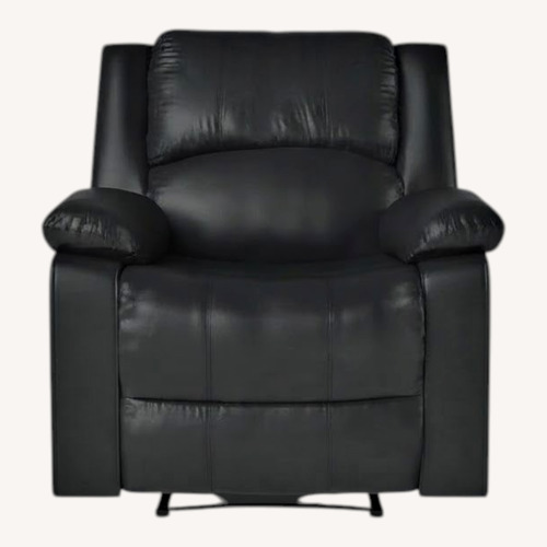 Used Black Faux Leather Single Seater Recliner for sale on AptDeco