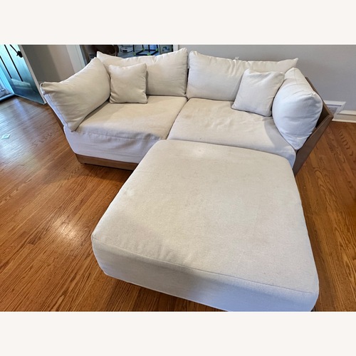 Used Inside Weather Bondi Cream Modular Sectional for sale on AptDeco