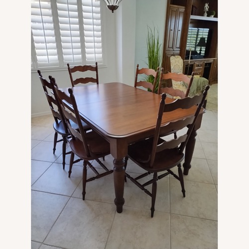 Used Dining Table and Six Chairs for sale on AptDeco