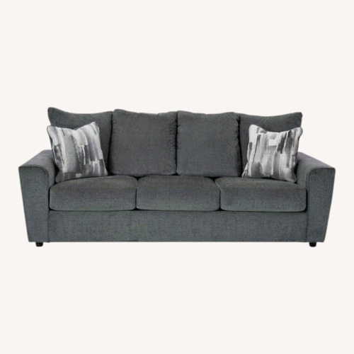 Used Ashley Furniture Stairatt Light Gray Fabric 3+ Seater Sofa for sale on AptDeco