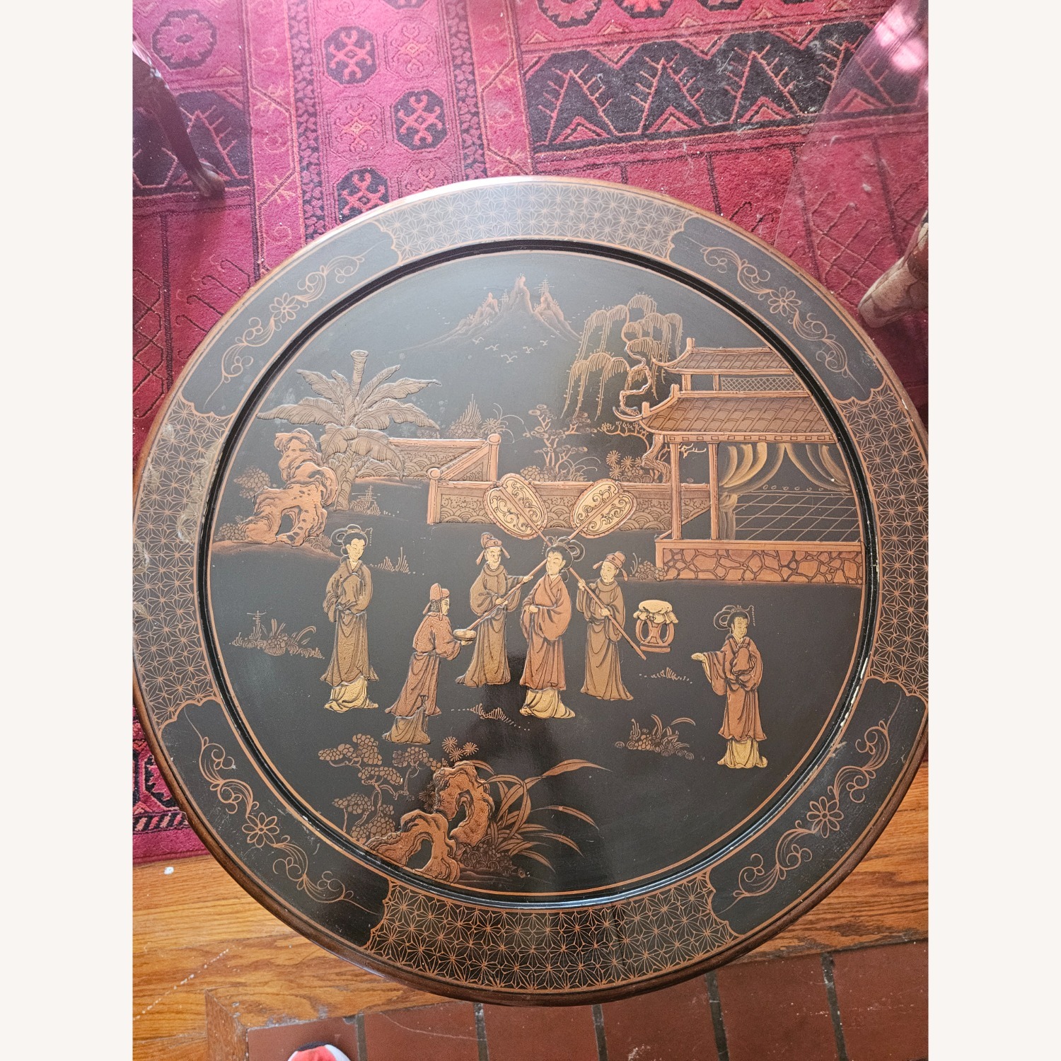 Vintage/Antique  Black Coffee Table - image-5