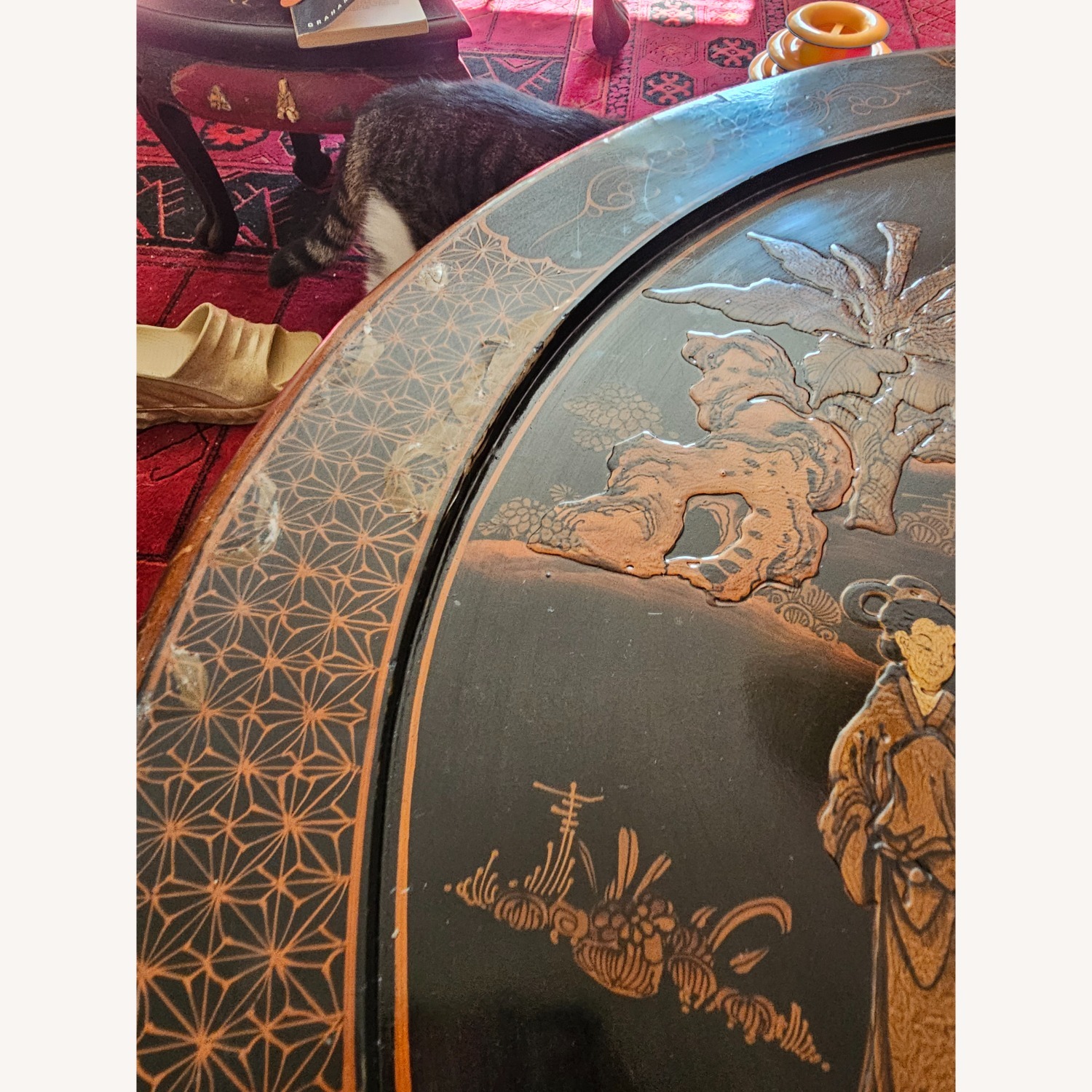 Vintage/Antique  Black Coffee Table - image-11