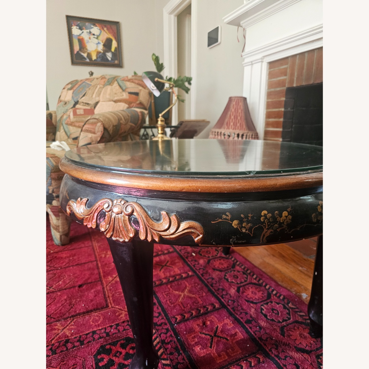 Vintage/Antique  Black Coffee Table - image-8