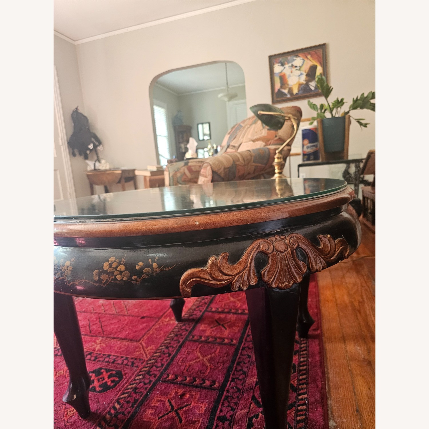 Vintage/Antique  Black Coffee Table - image-6